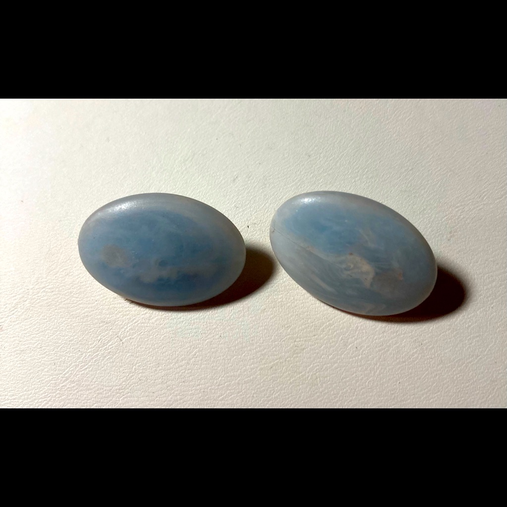 Marble Like Oval Earrings 536